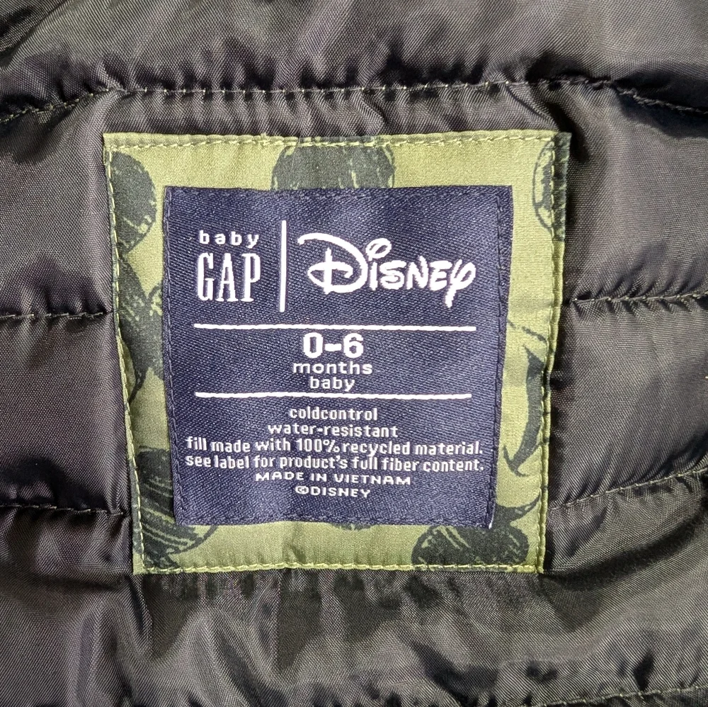 Baby GAP Disney Mickey Mouse Baby Puffer Jacket 0-6‎ Months